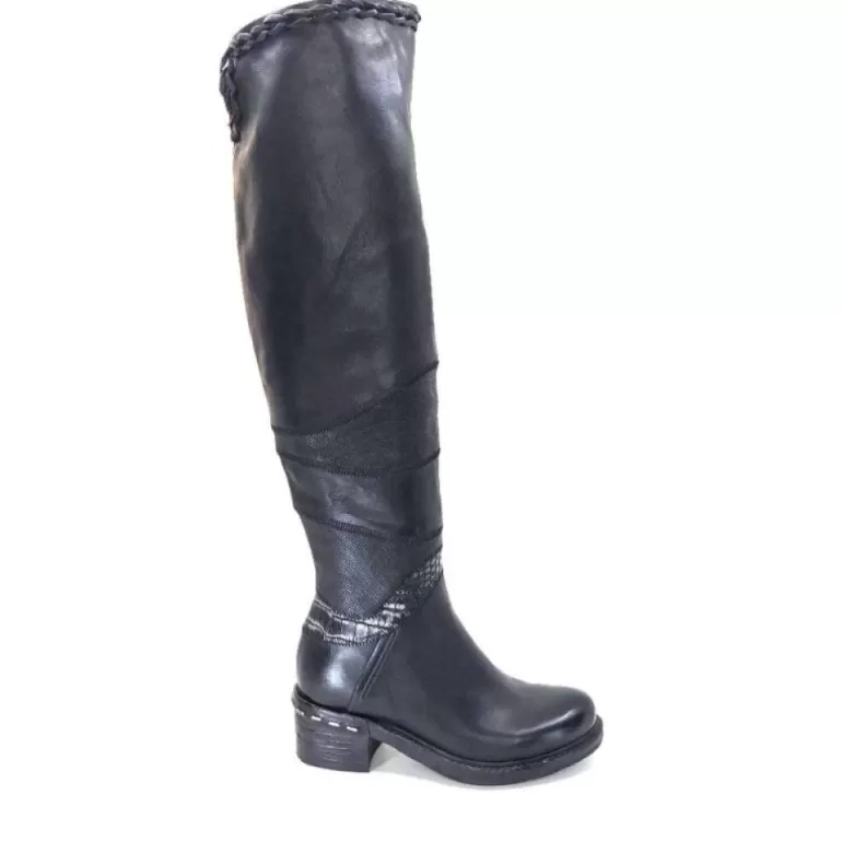 AS 98 As98 A52301 Black Leather Fashion